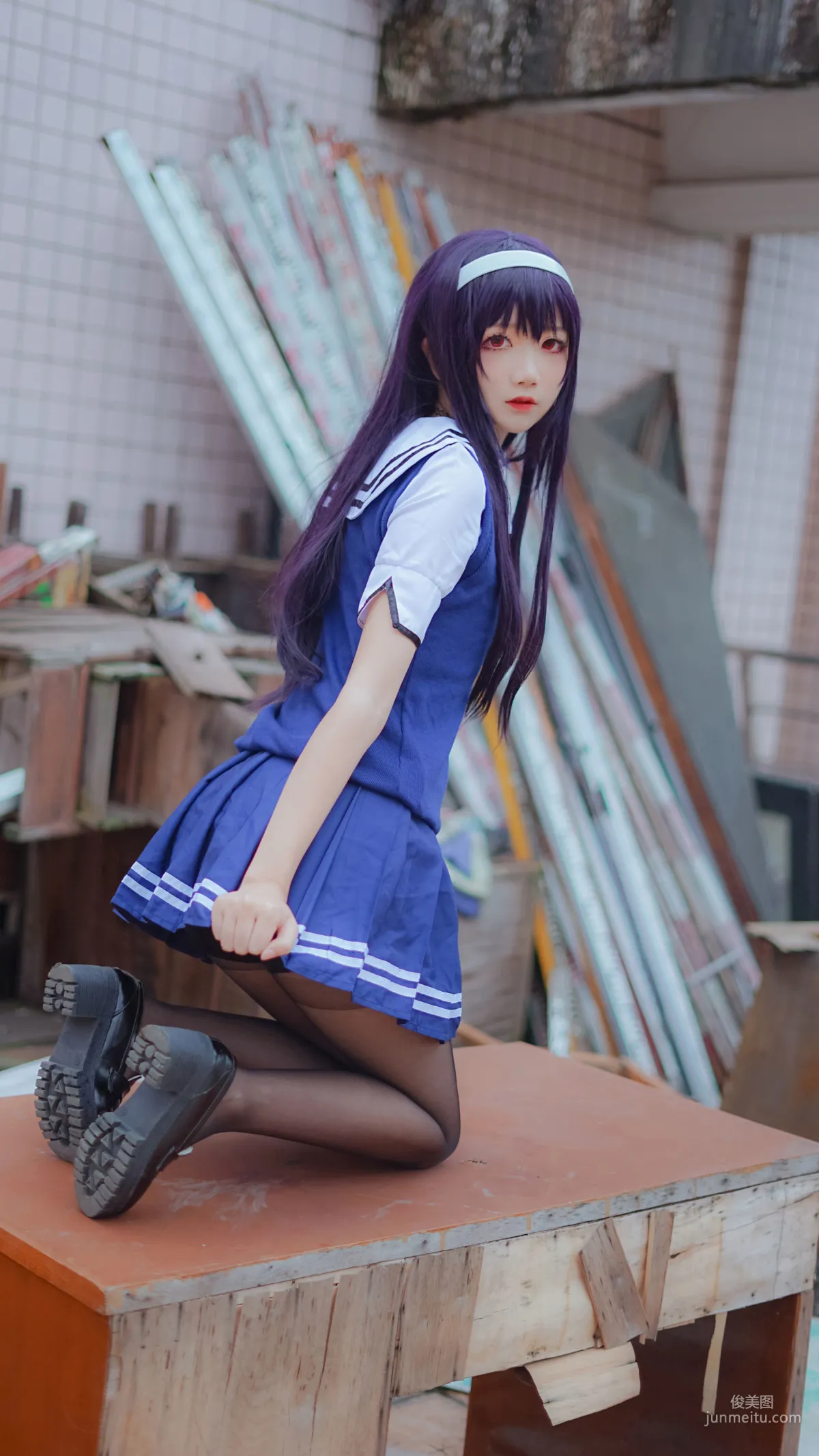 清純少女五更百鬼《學姐校服》 [COSPLAY美女] 寫真集 15