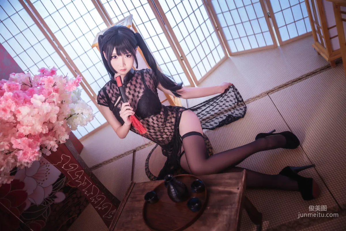 面餅仙兒《黑絲情趣旗袍》 [福利COSPLAY] 寫真集 1