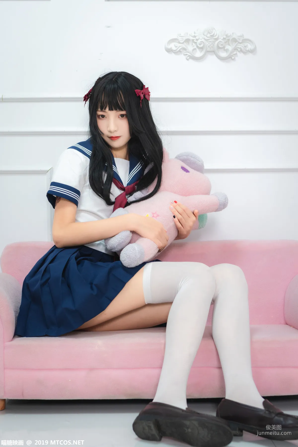 《蓝白水手服少女》 [喵糖映画] VOL.012 写真集1