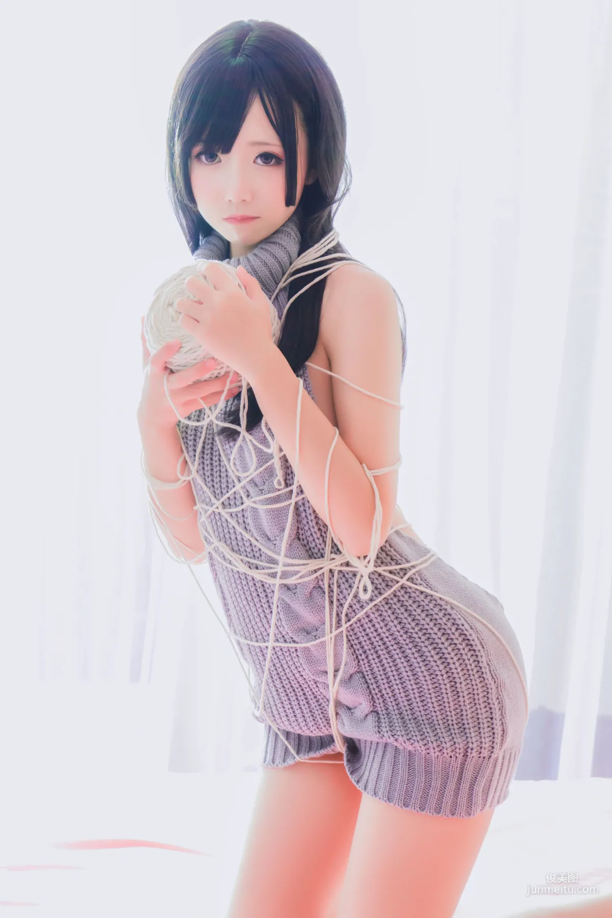 面饼仙儿《露背毛衣！！》 [福利COSPLAY] 写真集7