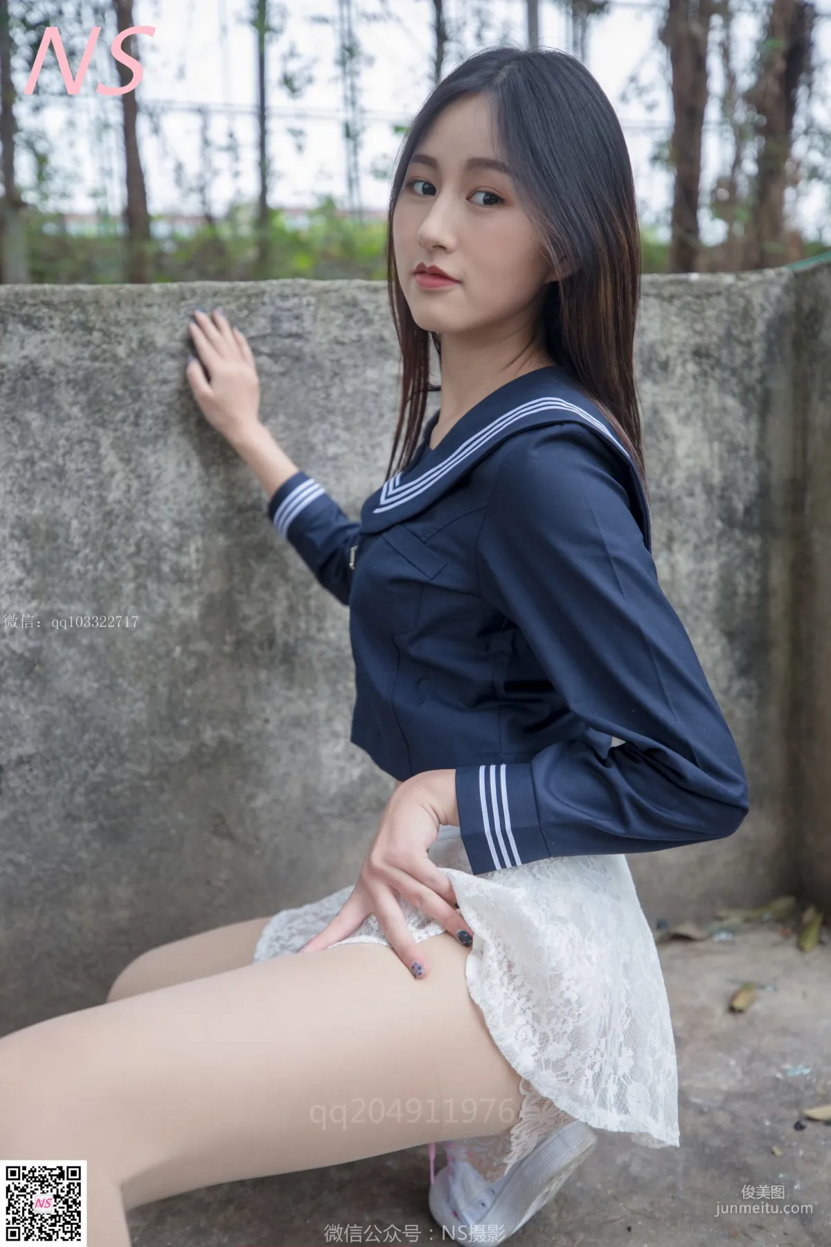 北北《制服肉丝超短裙》 [纳丝摄影] 写真集18