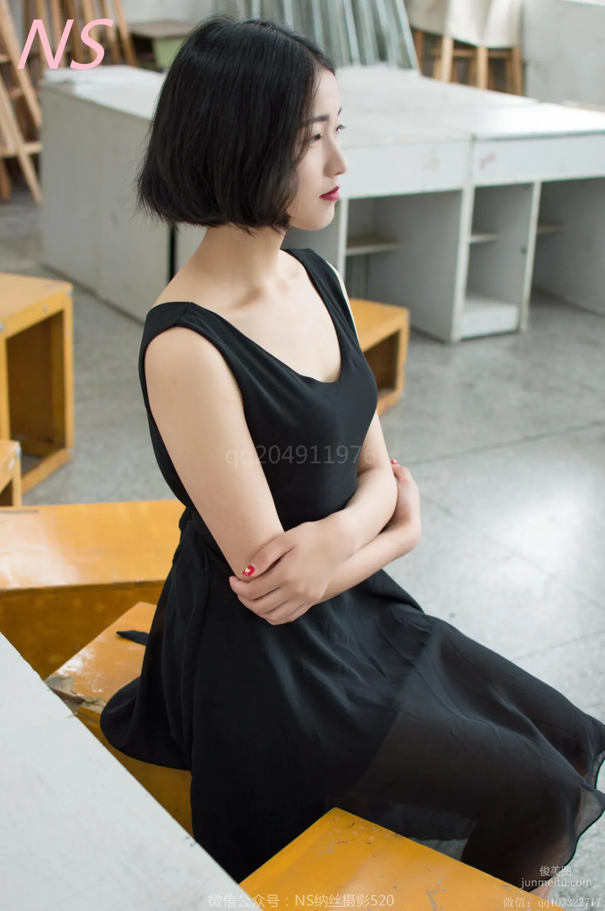 柔惠《黑色丝袜的画室含苞欲放》 [纳丝摄影] 写真集2