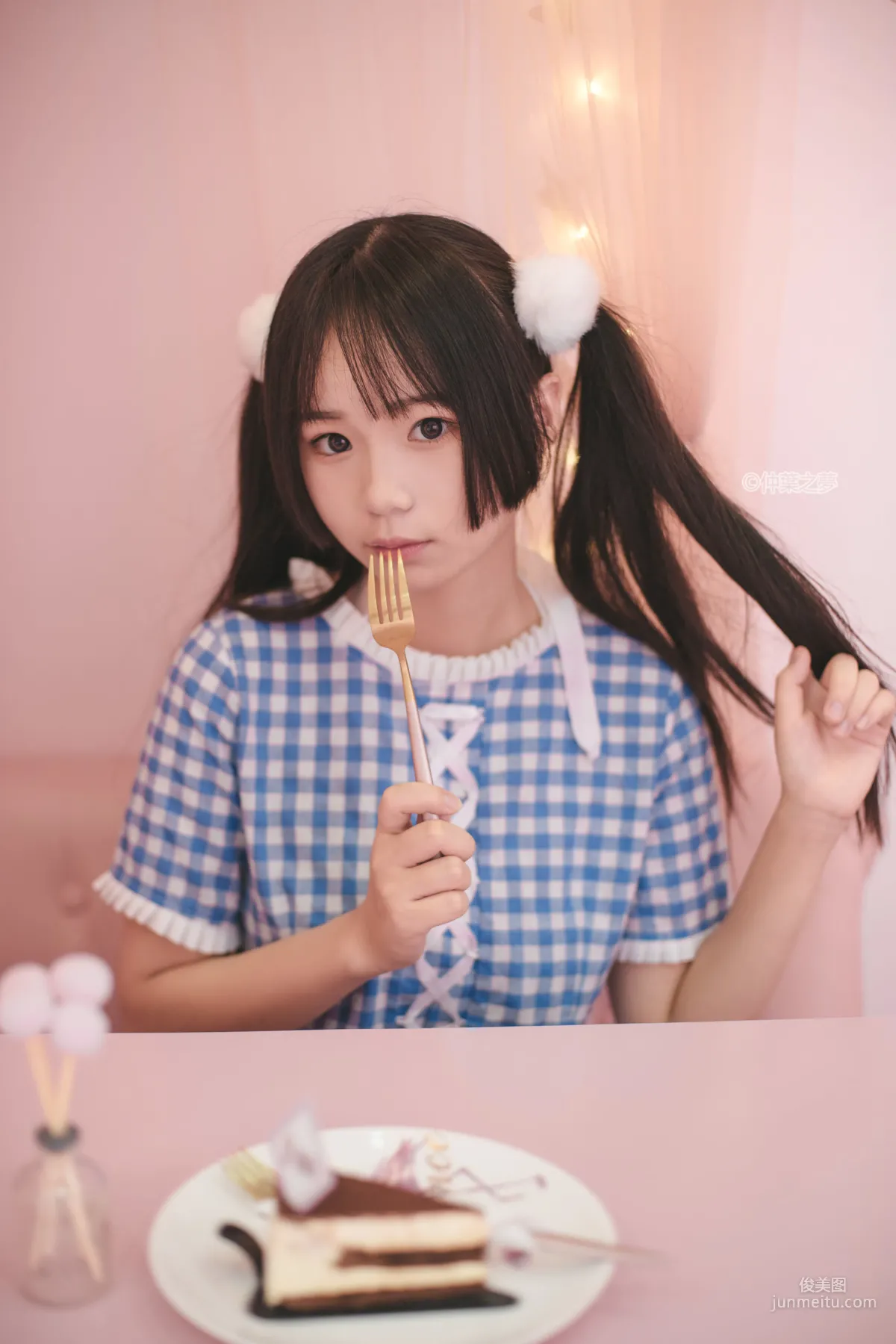 《蓝白格子连衣裙》 [轻兰映画] SPL.010 写真集5