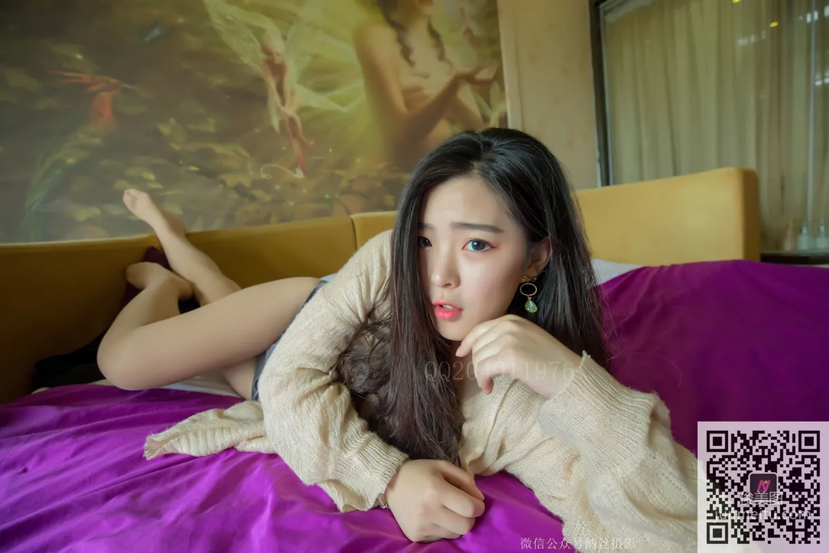 帆帆《情趣圓床上的肉絲美腿》 [納絲攝影] 寫真集 45