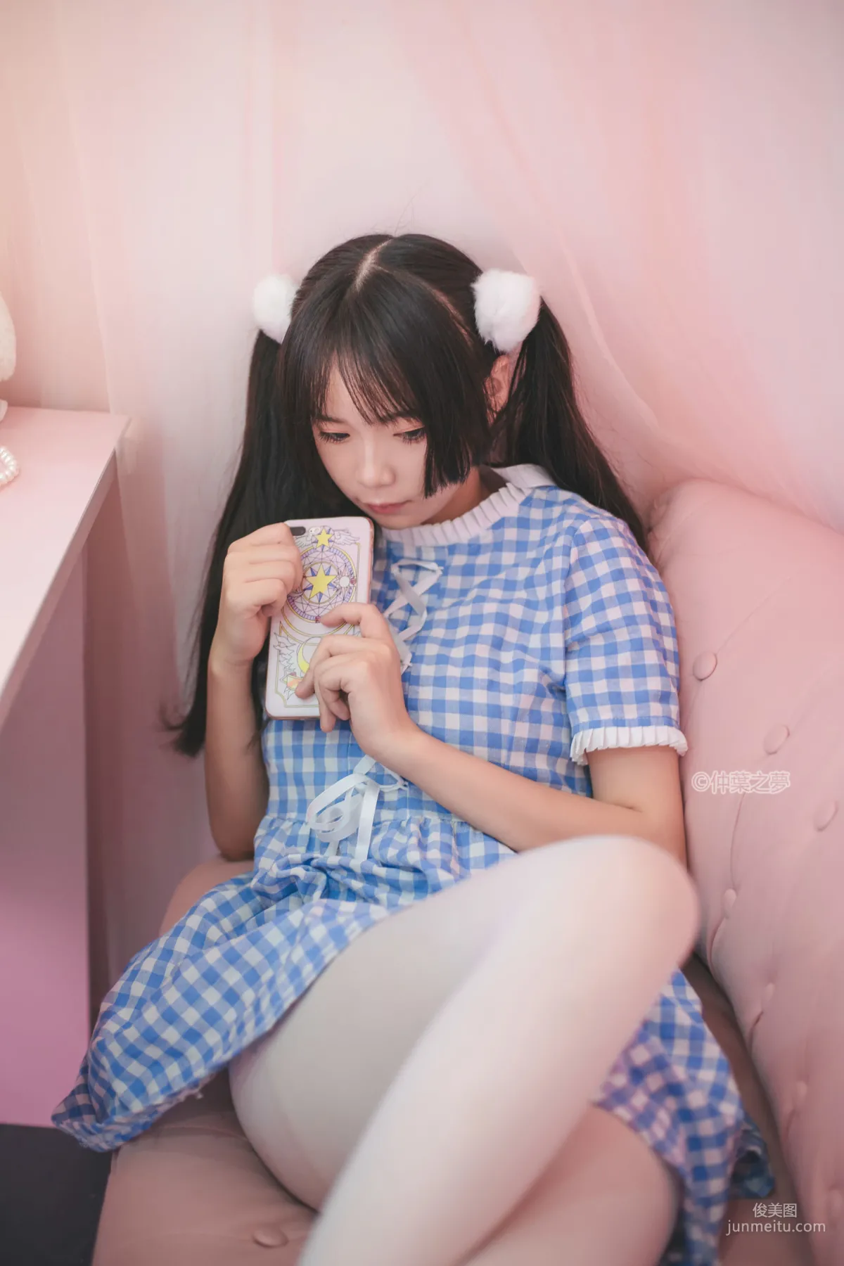 《蓝白格子连衣裙》 [轻兰映画] SPL.010 写真集10