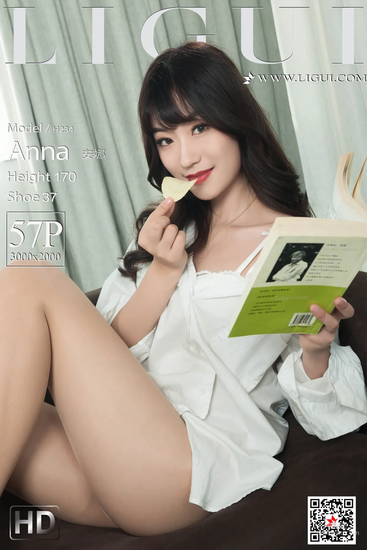 安娜《白衬衫肉丝女郎》 [丽柜Ligui] 写真集1