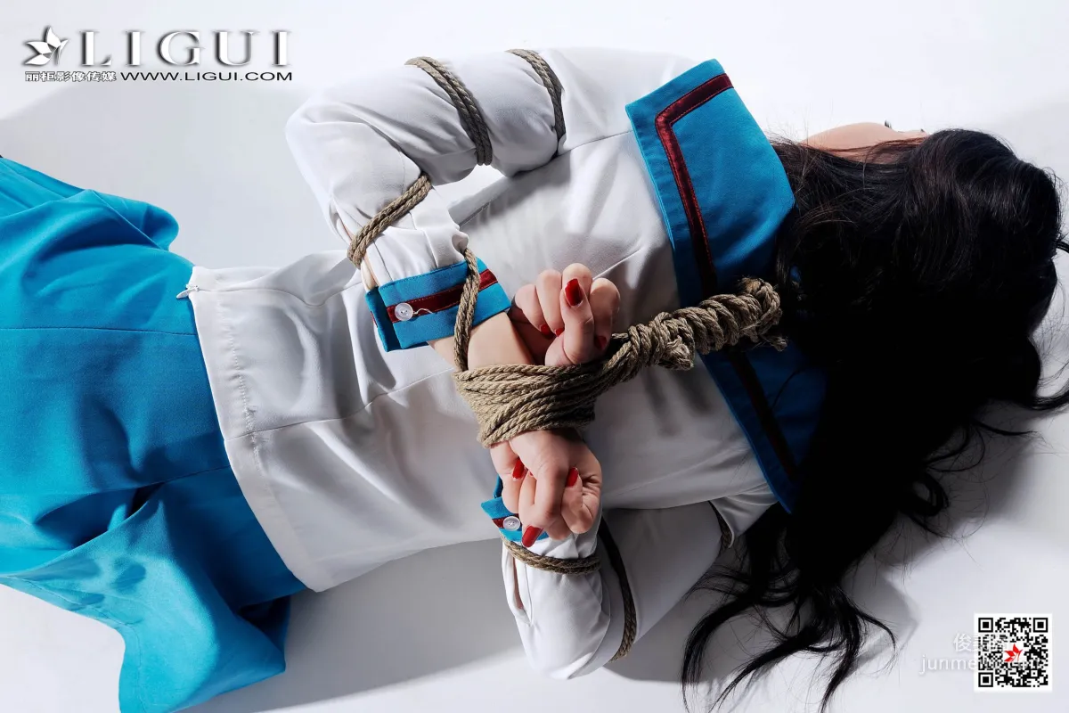 Model 幽幽《制服黑絲捆綁》 [麗櫃美束Ligui] 寫真集 41