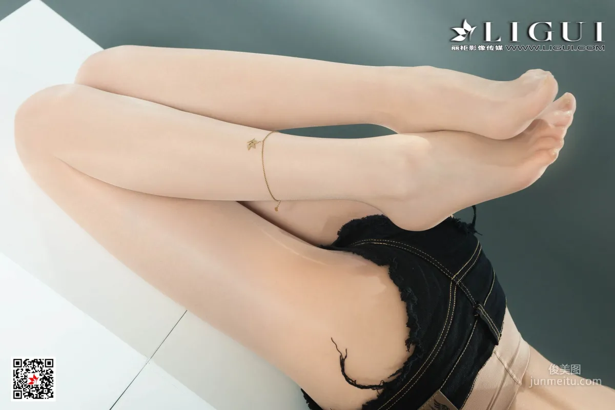 Model 兔子《肉絲超短牛仔熱褲》 [麗櫃Ligui] 網絡麗人 寫真集 45
