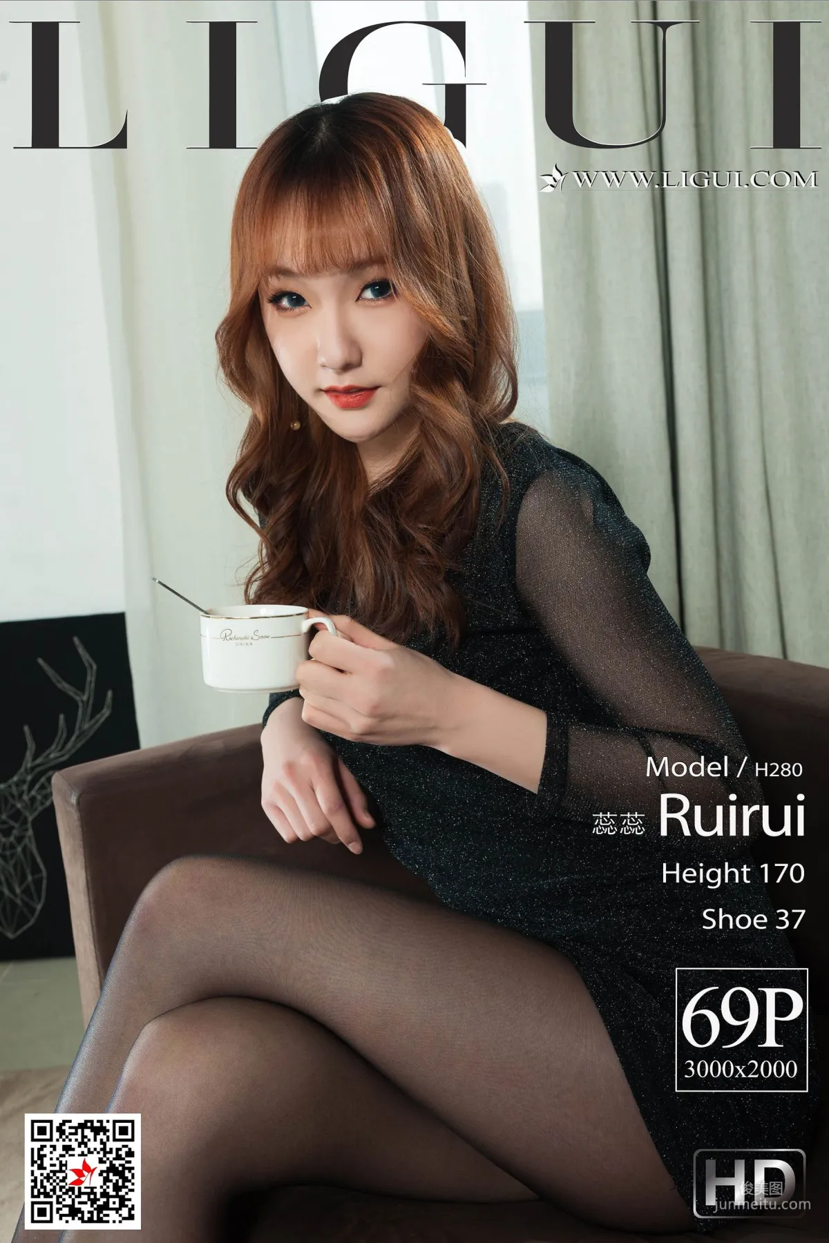 Model 蕊蕊《黑丝袜美腿玉足》 [丽柜Ligui] 写真集1