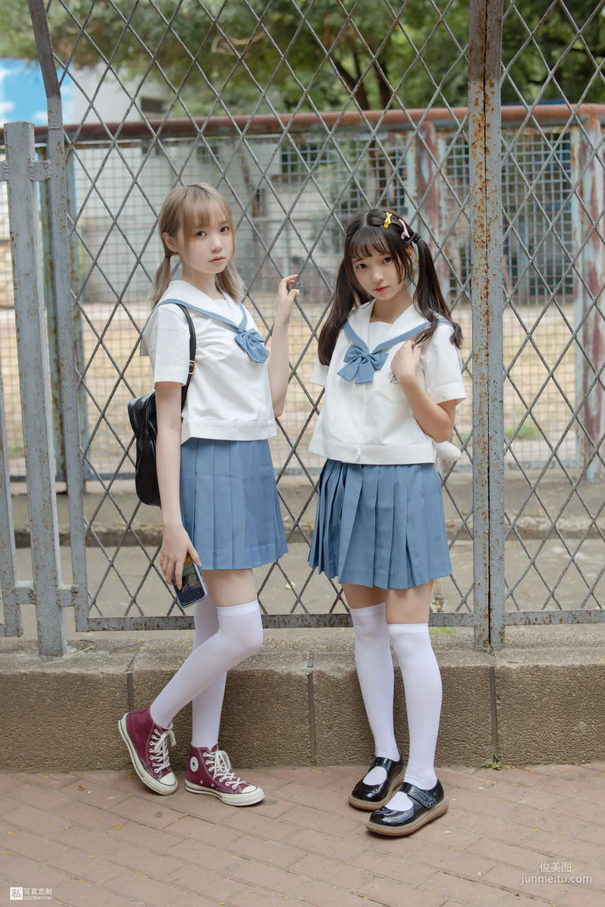 默陌&Aika《80D白丝过膝袜》 [森萝财团] JKFUN-025 写真集12