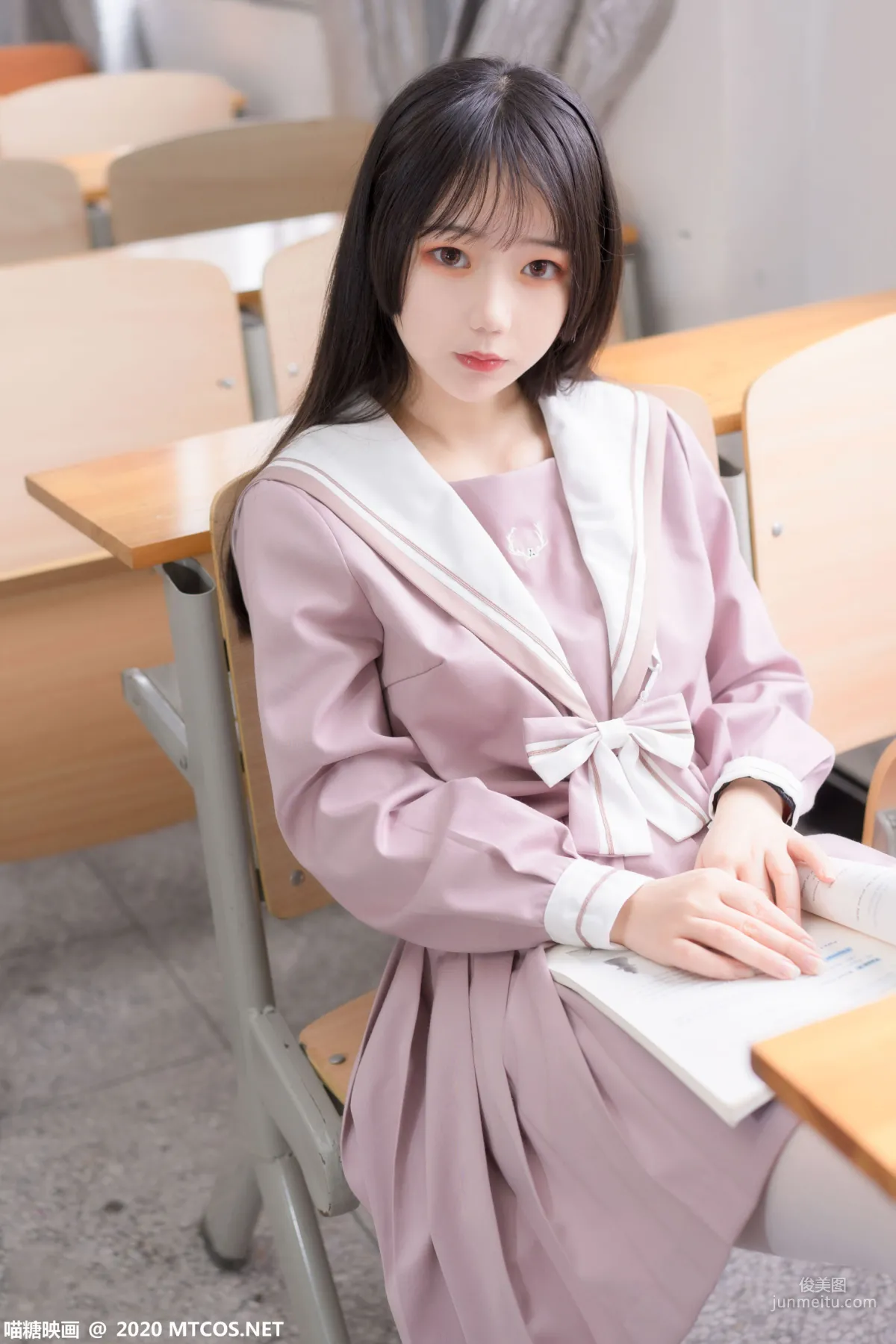 《粉色JK小姐姐》 [喵糖映画] VOL.074 写真集1