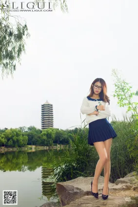 Model 語寒《校花女神公園美拍》上下全集 [麗櫃LiGui] 美腿玉足寫真圖片