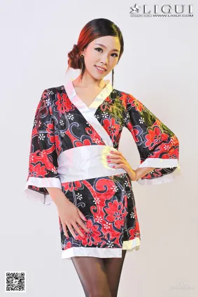 [麗櫃LiGui] Model 微微《和服黑絲美足》美腿玉足寫真圖片