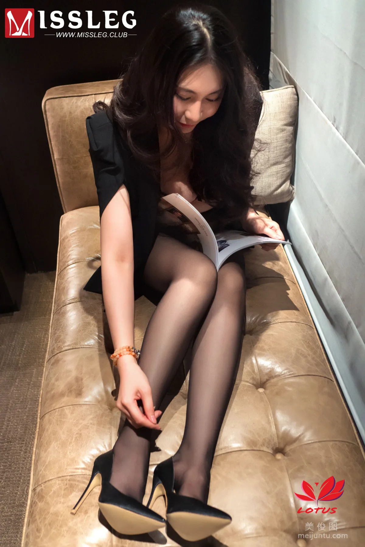 [蜜丝MISSLEG] M011 林蕊儿 《黑丝女郎》 写真集7