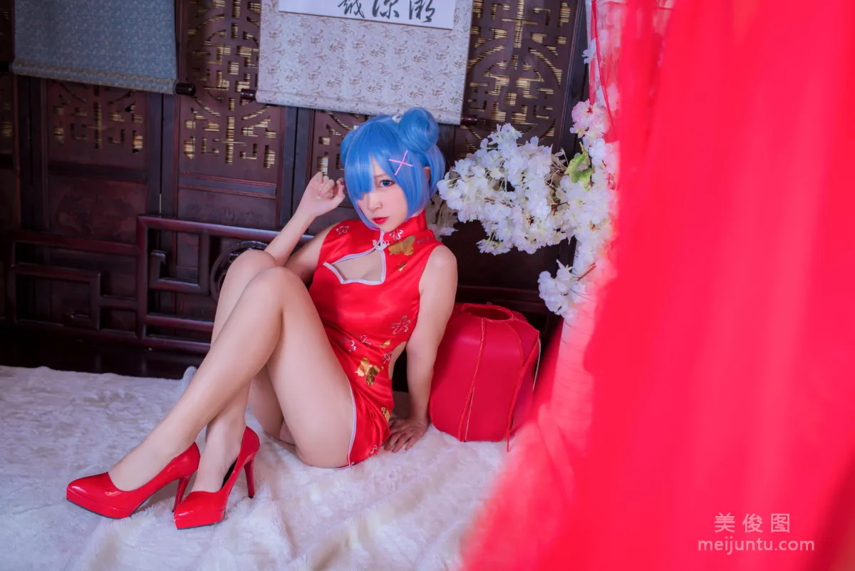 人气Coser二佐Nisa 《蕾姆旗袍》 写真集10