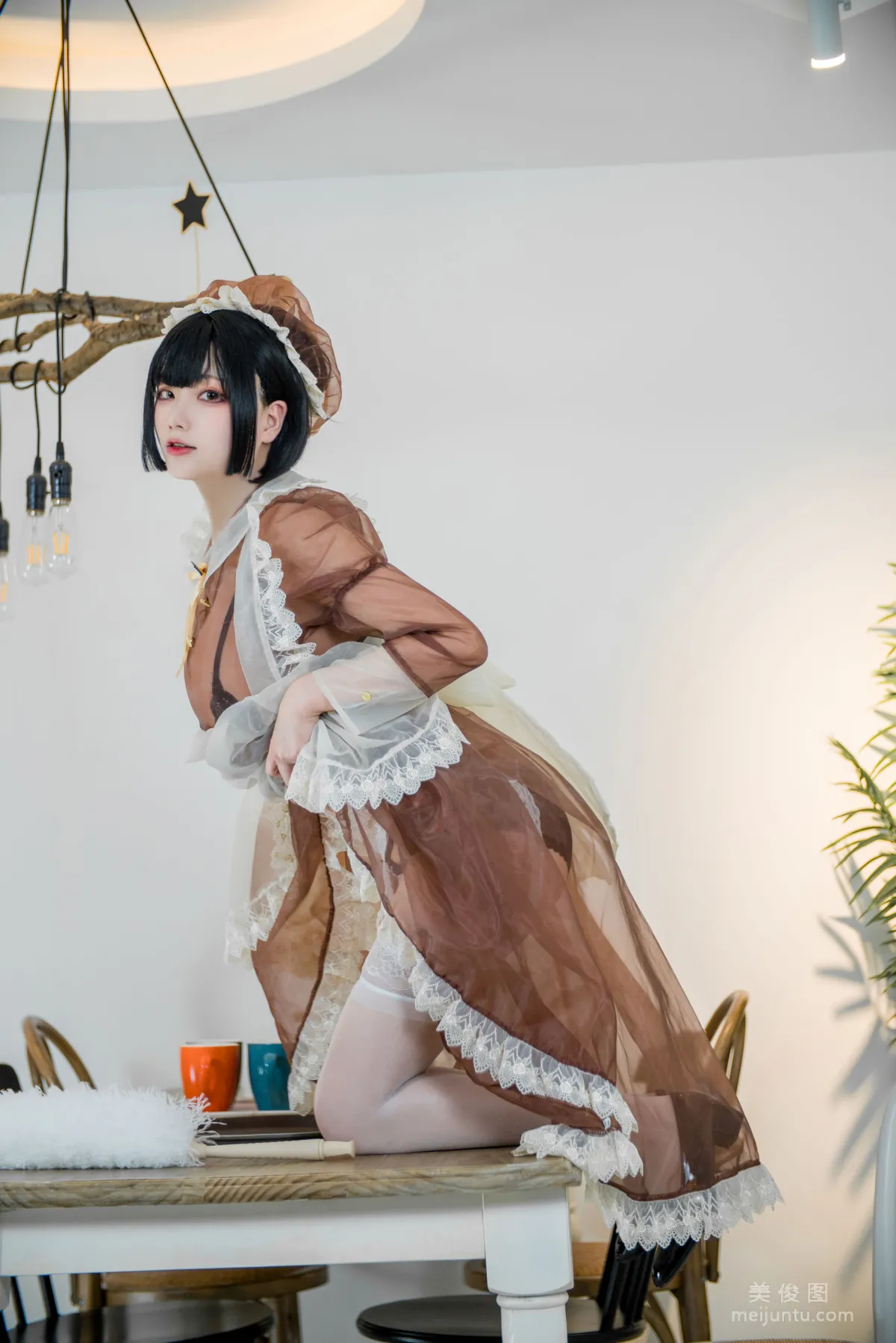 Coser起司塊wii 《棕色透明裝女仆》 寫真集 15