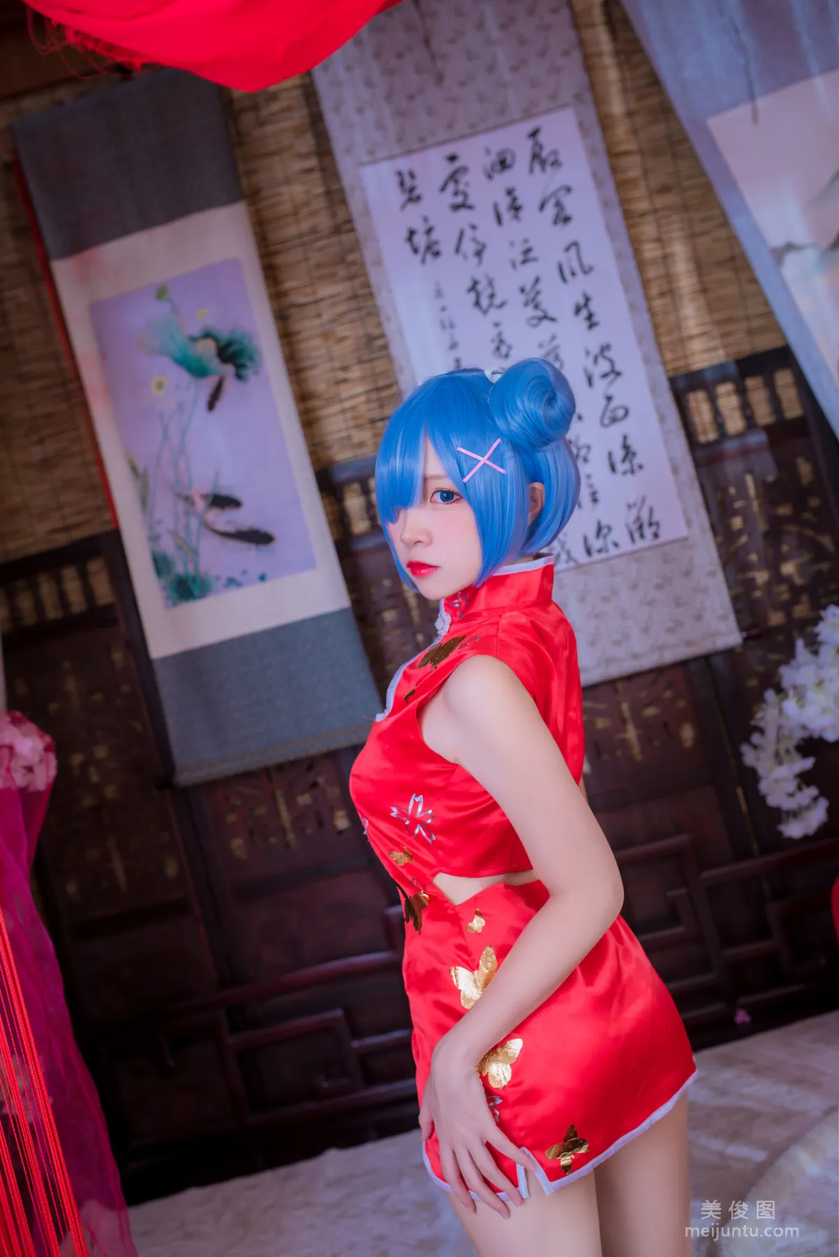 人气Coser二佐Nisa 《蕾姆旗袍》 写真集9