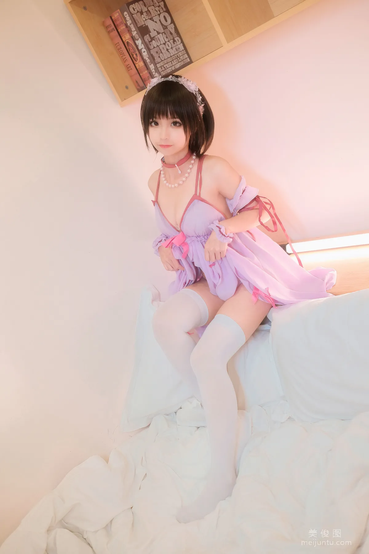 [美女Coser] 蠢沫沫 《加藤惠睡衣》 寫真集 24