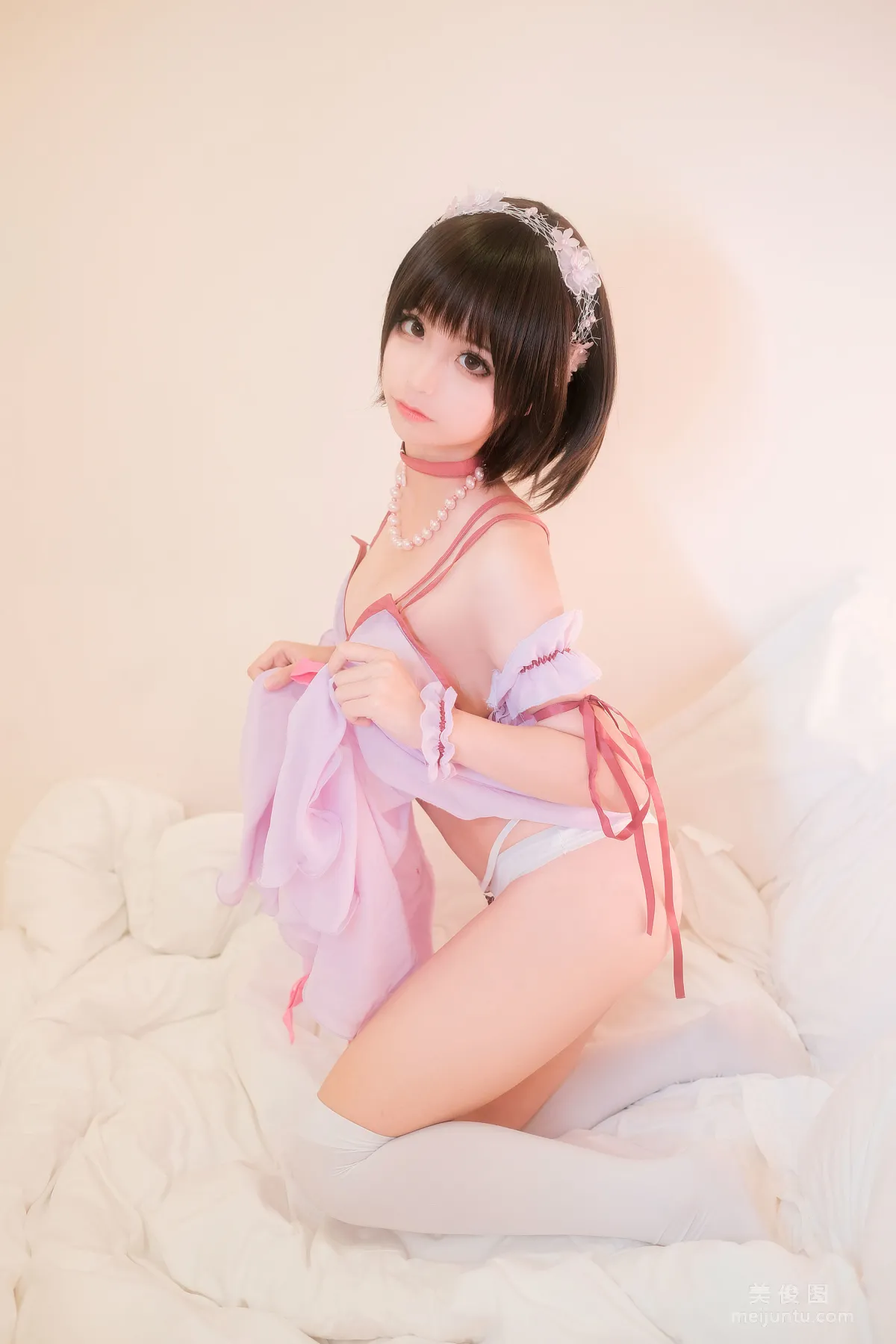 [美女Coser] 蠢沫沫 《加藤惠睡衣》 寫真集 16