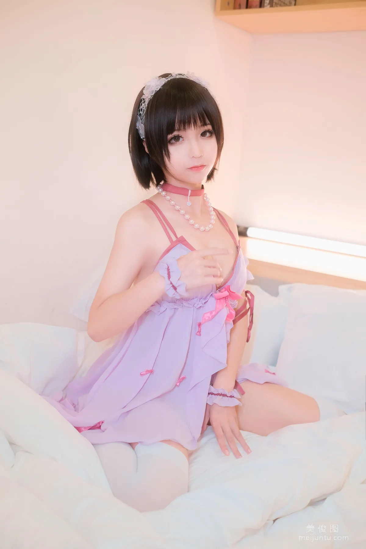 [美女Coser] 蠢沫沫 《加藤惠睡衣》 寫真集 9
