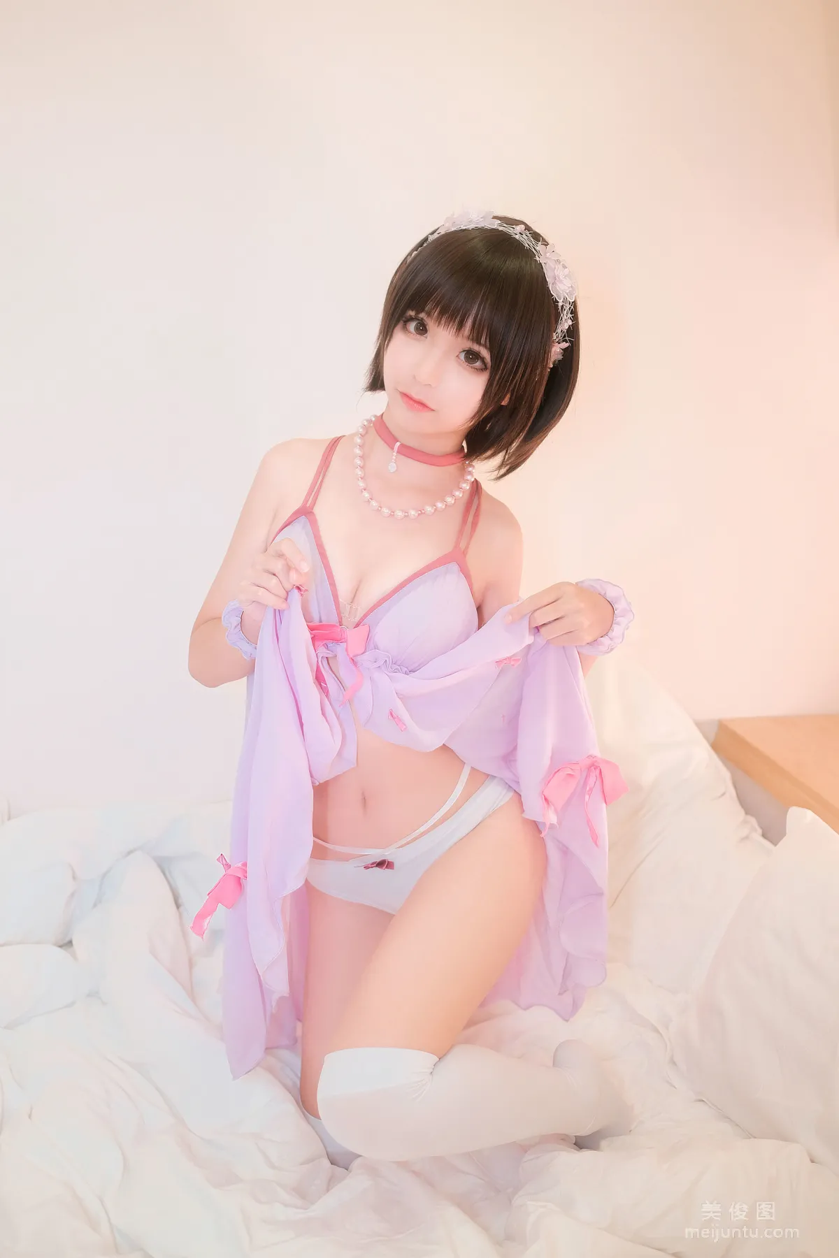[美女Coser] 蠢沫沫 《加藤惠睡衣》 寫真集 17