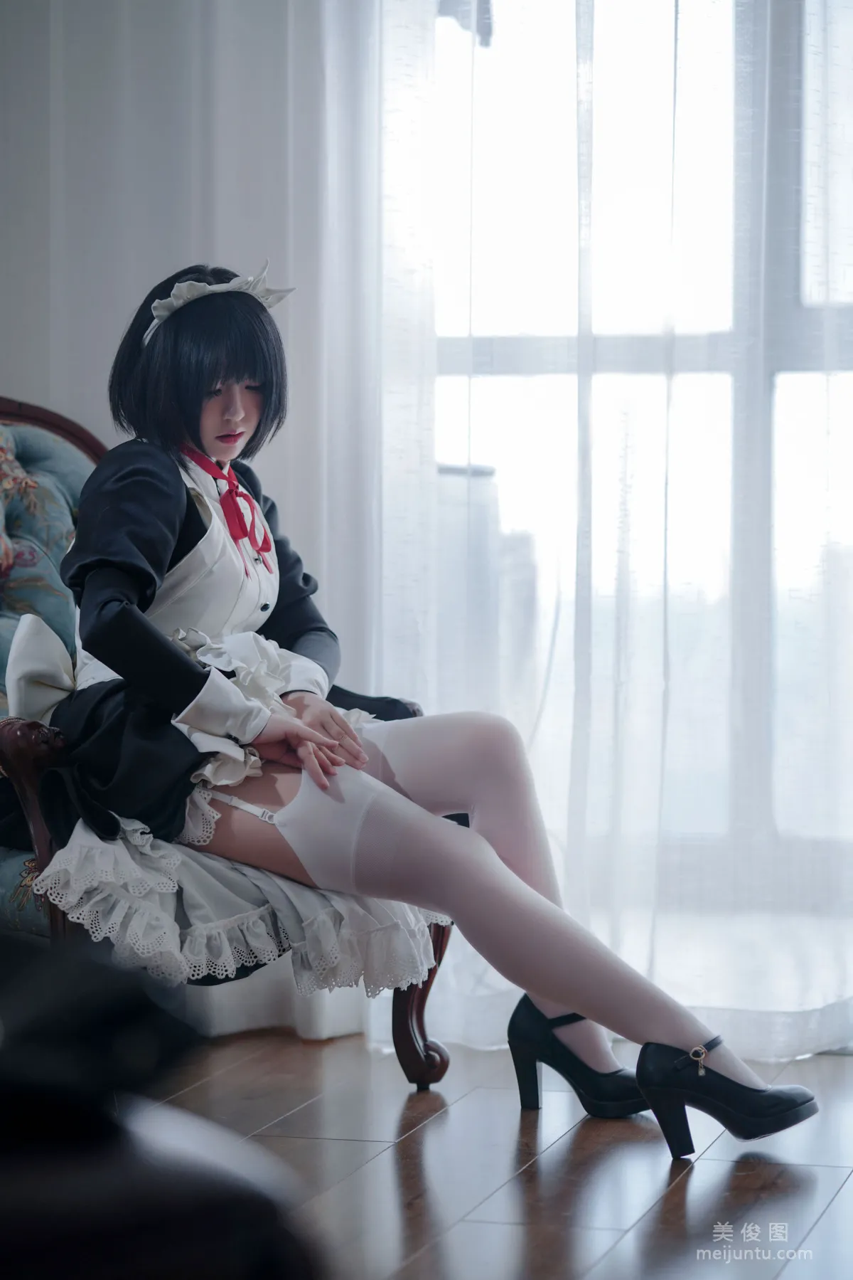 [美女Coser] 半半子 《 嫌パン メイド》 写真集22
