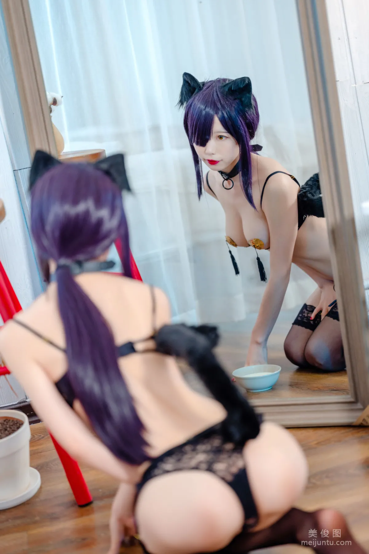 美女Coser水淼aqua 《黑貓》 寫真集 24