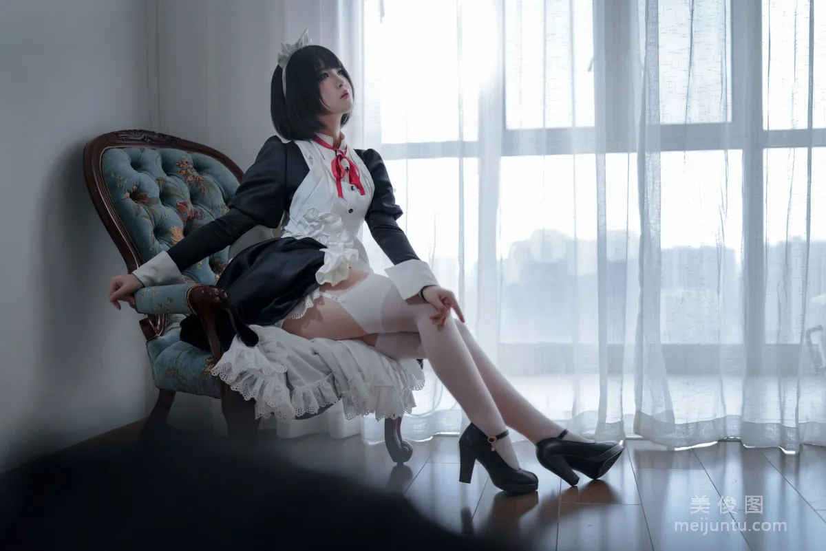 [美女Coser] 半半子 《 嫌パン メイド》 写真集21