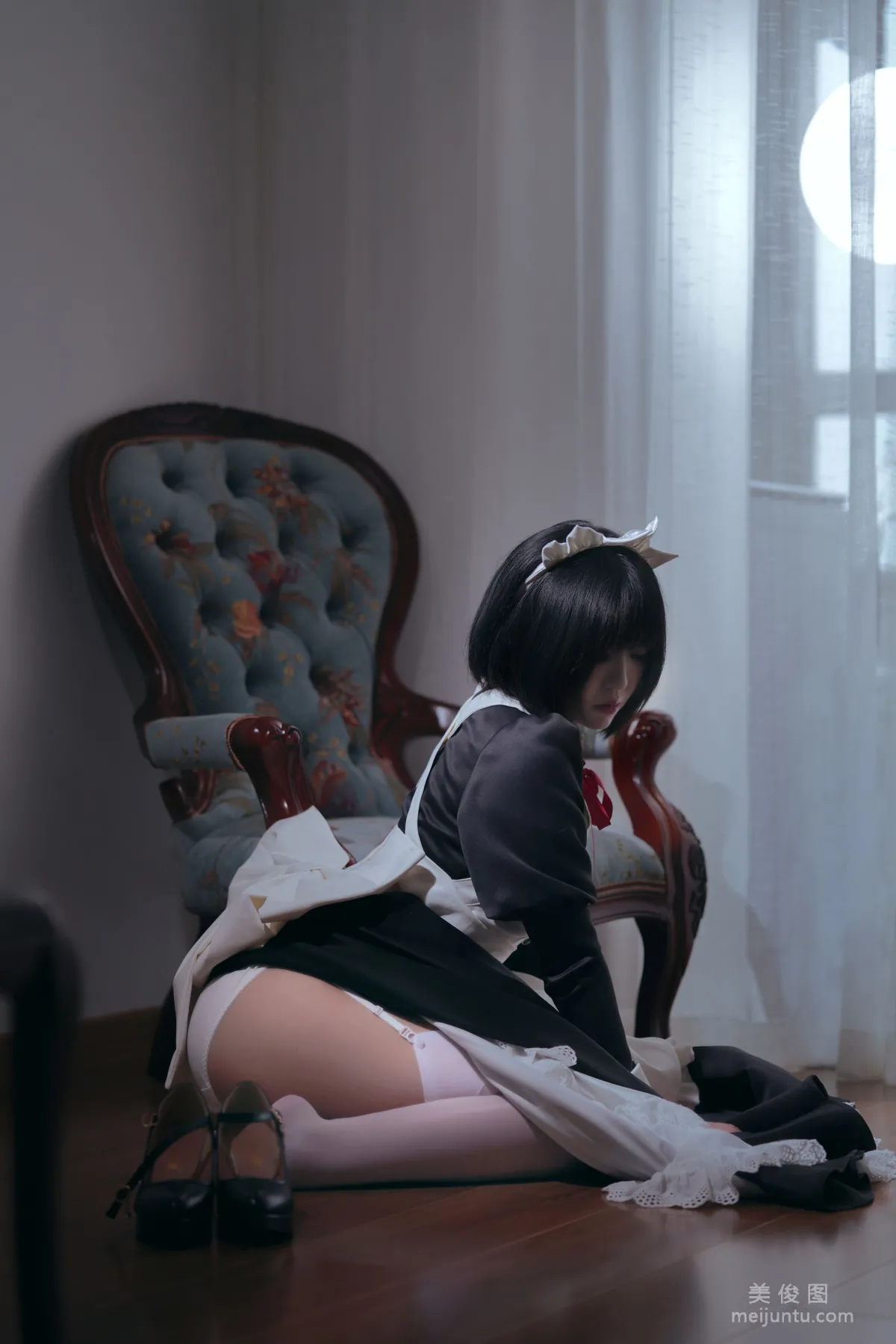 [美女Coser] 半半子 《 嫌パン メイド》 写真集36