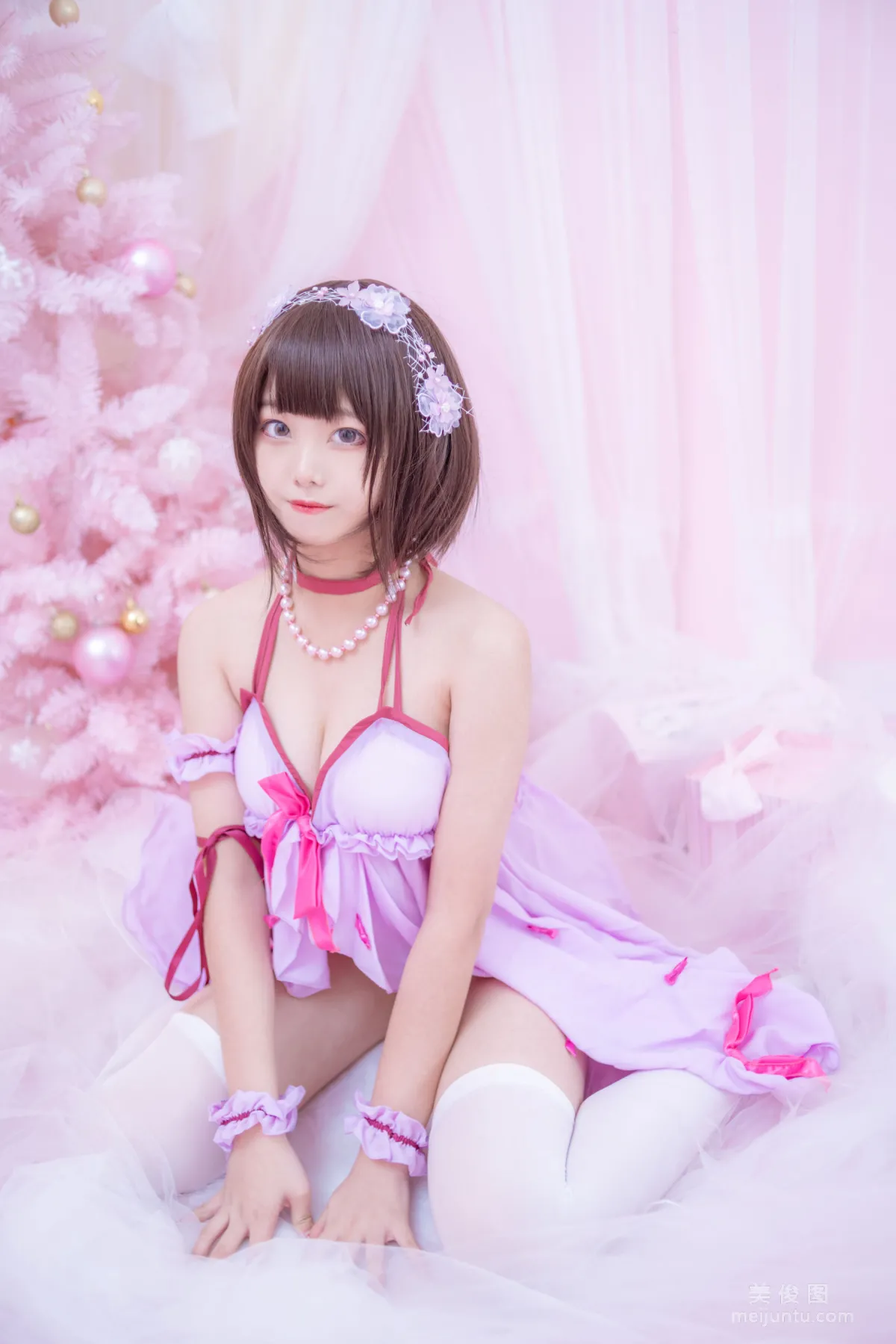 [美女Coser] 蜜汁貓裘 《加藤惠睡衣》 寫真集 5