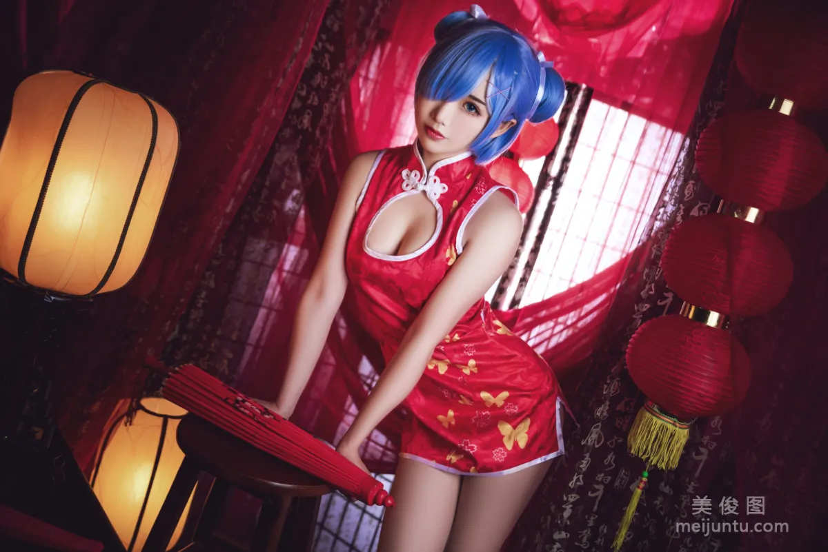 [美女Coser] 面餅仙兒 《雷姆旗袍》 寫真集 21
