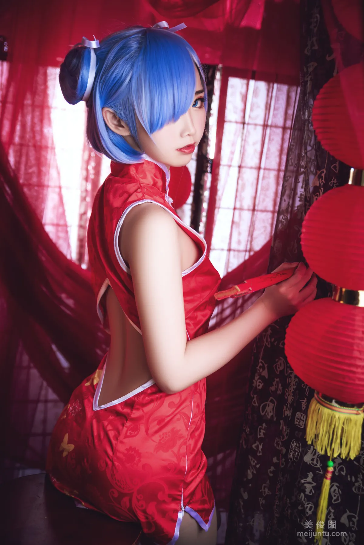 [美女Coser] 面餅仙兒 《雷姆旗袍》 寫真集 19