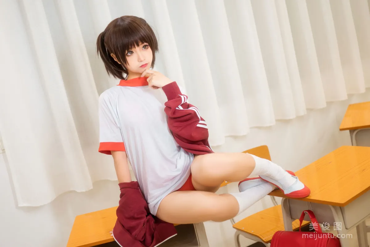 [美女Coser] 蠢沫沫 《紅體操服》 寫真集 15