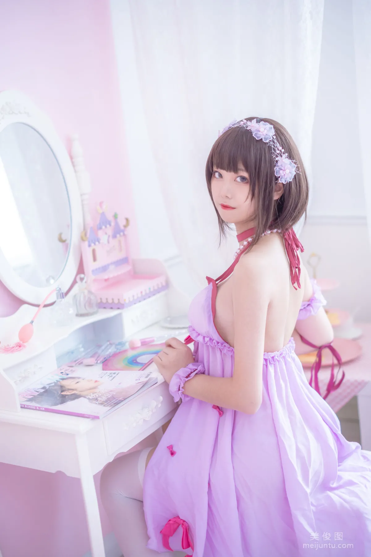 [美女Coser] 蜜汁貓裘 《加藤惠睡衣》 寫真集 7