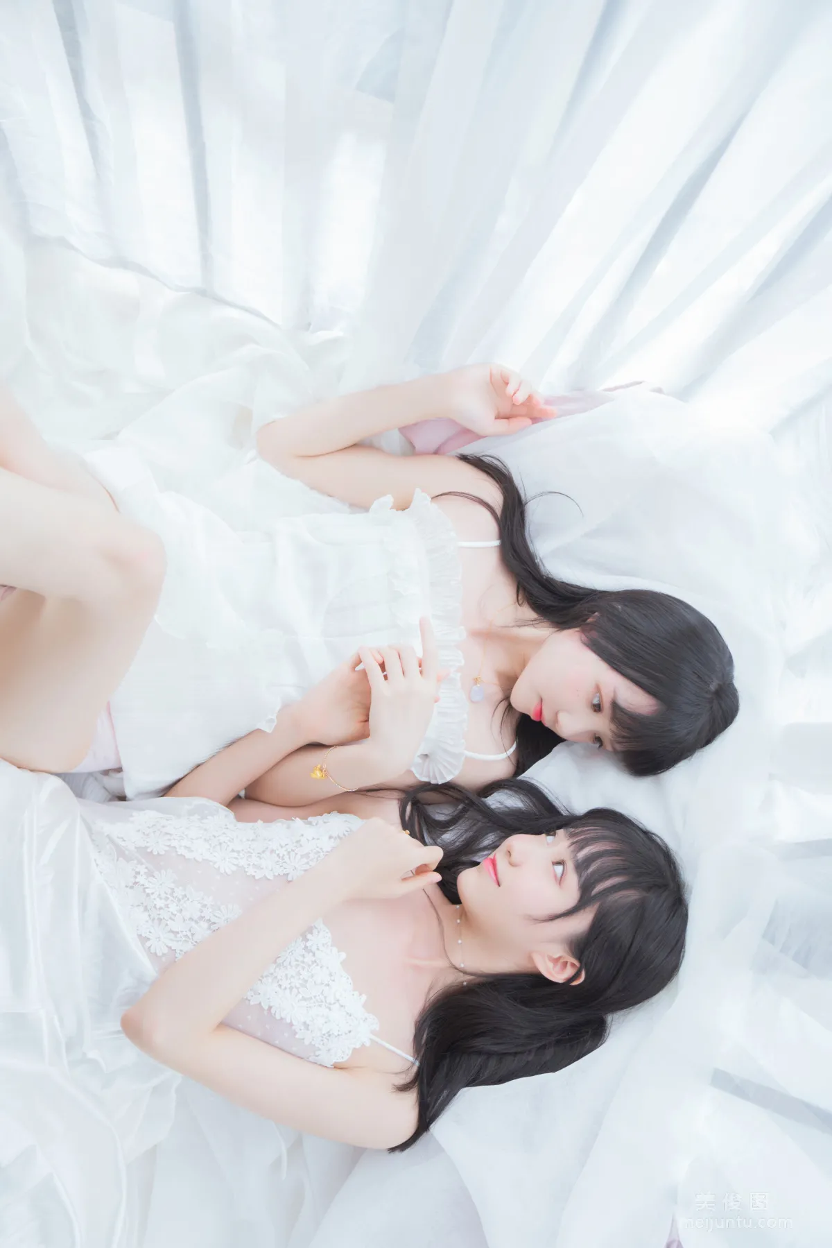 木綿綿OwO&amp;桜桃喵 《朝(白裙×白裙)》 寫真集 39