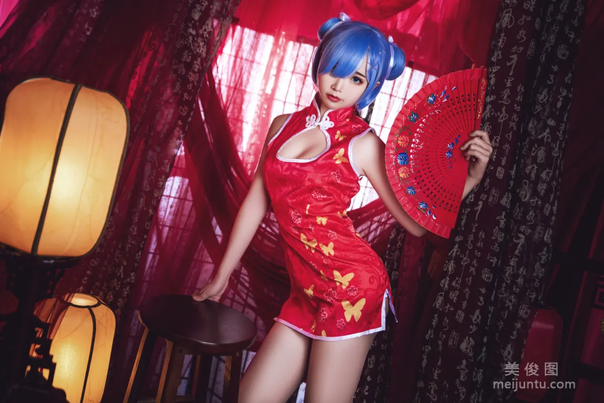 [美女Coser] 面餅仙兒 《雷姆旗袍》 寫真集 12