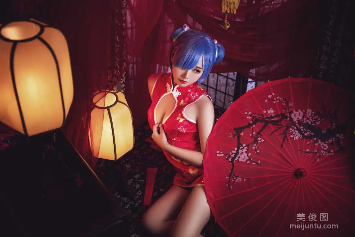 [美女Coser] 面餅仙兒 《雷姆旗袍》 寫真集 18