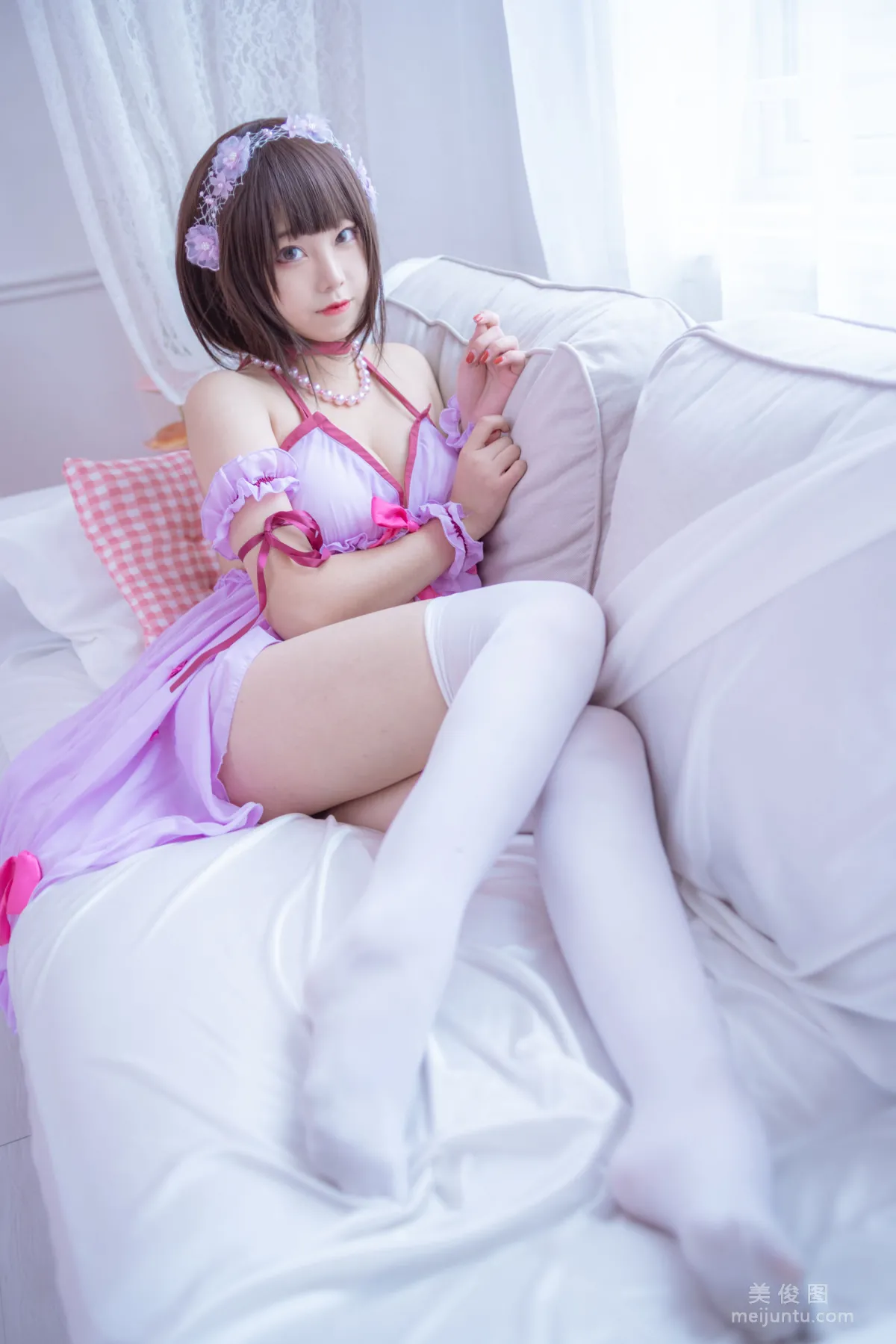 [美女Coser] 蜜汁貓裘 《加藤惠睡衣》 寫真集 4