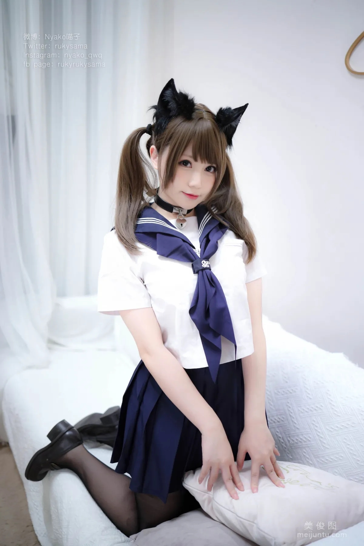 Nyako喵子 《黑絲水手服貓娘》 寫真集 4