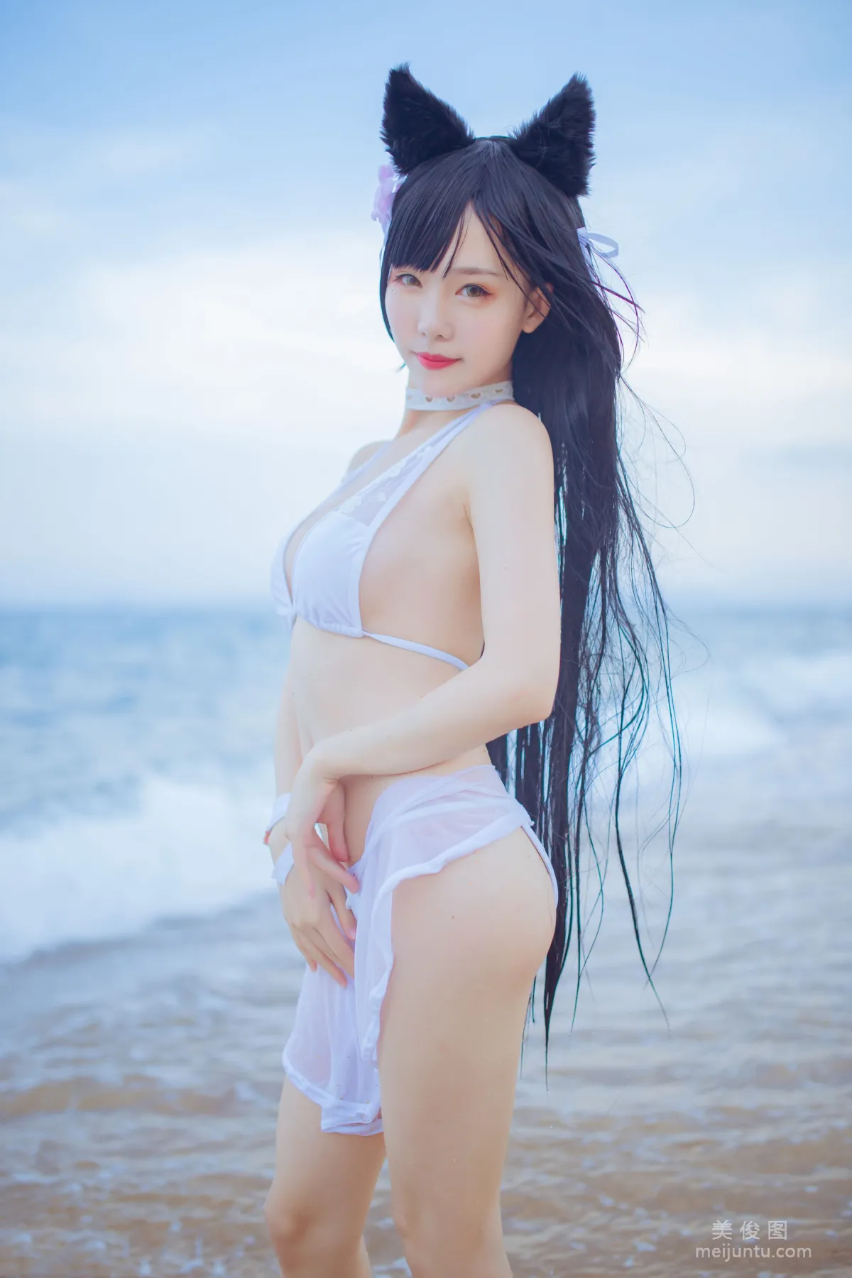 抖娘-利世×不呆貓 《獒犬海邊泳裝》 寫真集 15