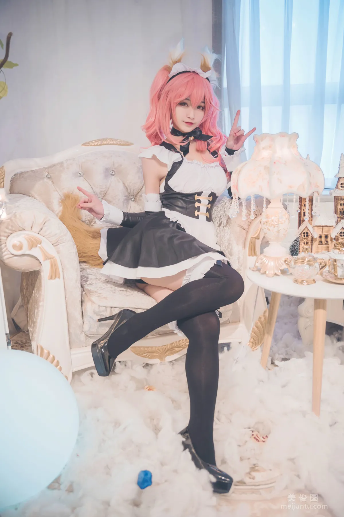 美女Coser鐵闆燒鬼舞w 《玉藻前女仆》 寫真集 3