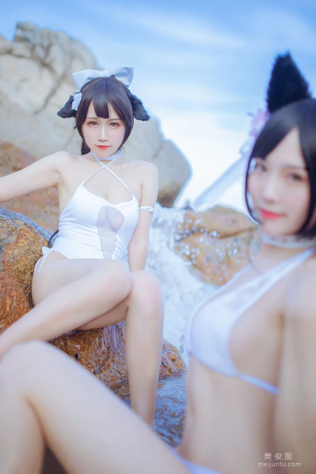 抖娘-利世×不呆貓 《獒犬海邊泳裝》 寫真集 9