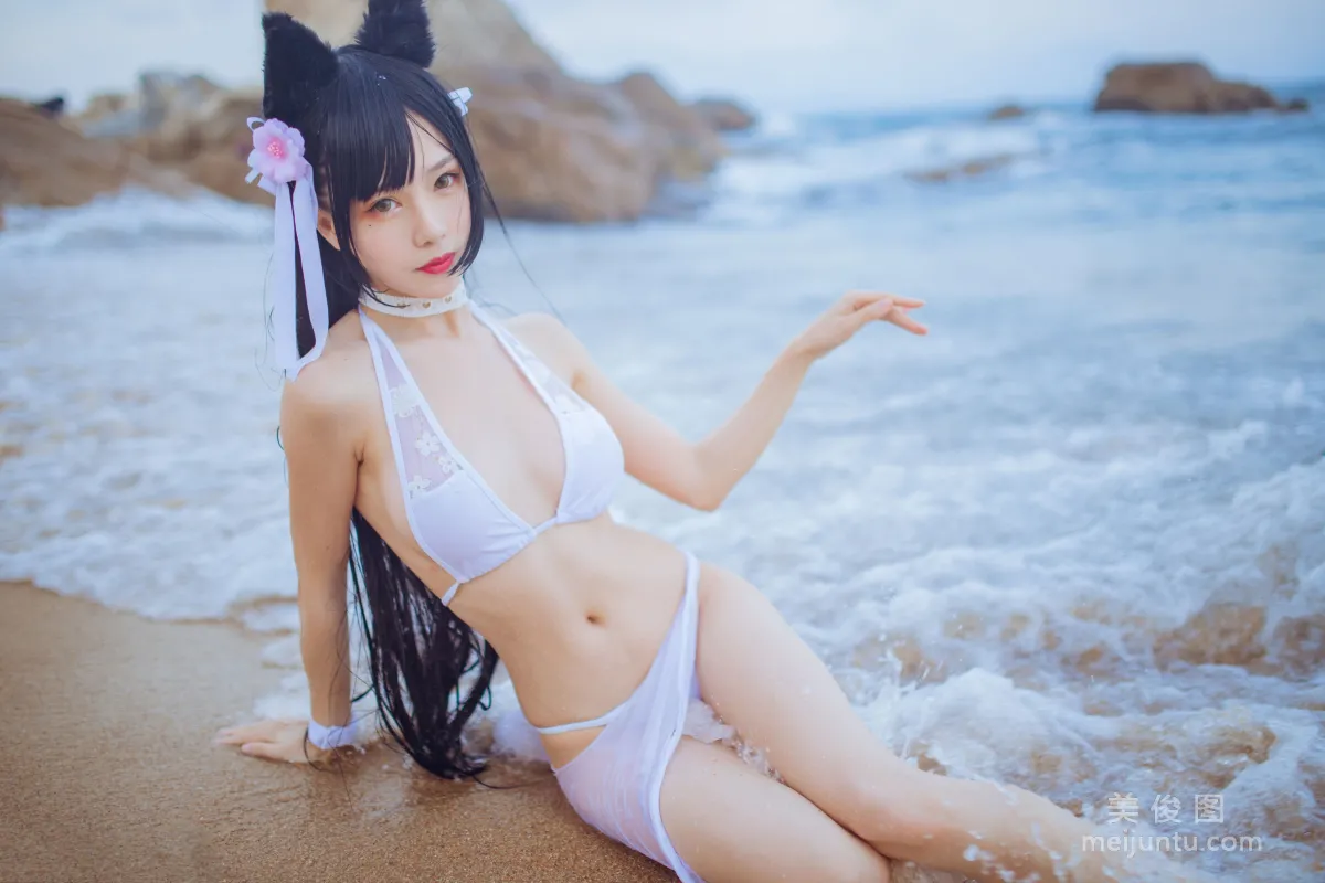 抖娘-利世×不呆貓 《獒犬海邊泳裝》 寫真集 39