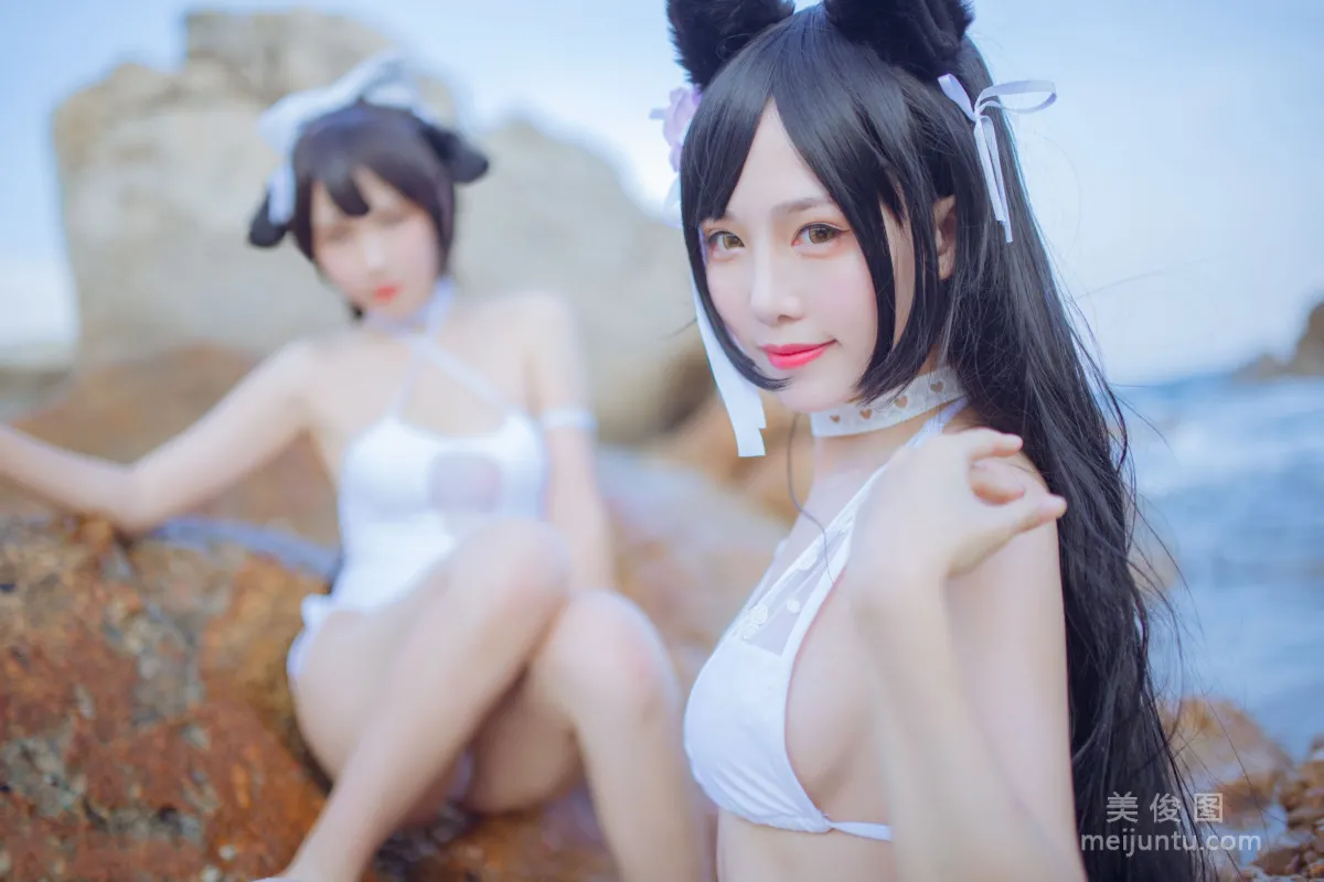 抖娘-利世×不呆貓 《獒犬海邊泳裝》 寫真集 10