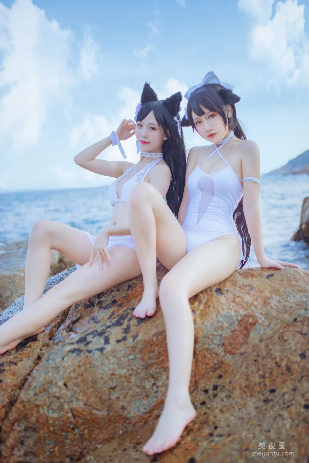 抖娘-利世×不呆貓 《獒犬海邊泳裝》 寫真集 2