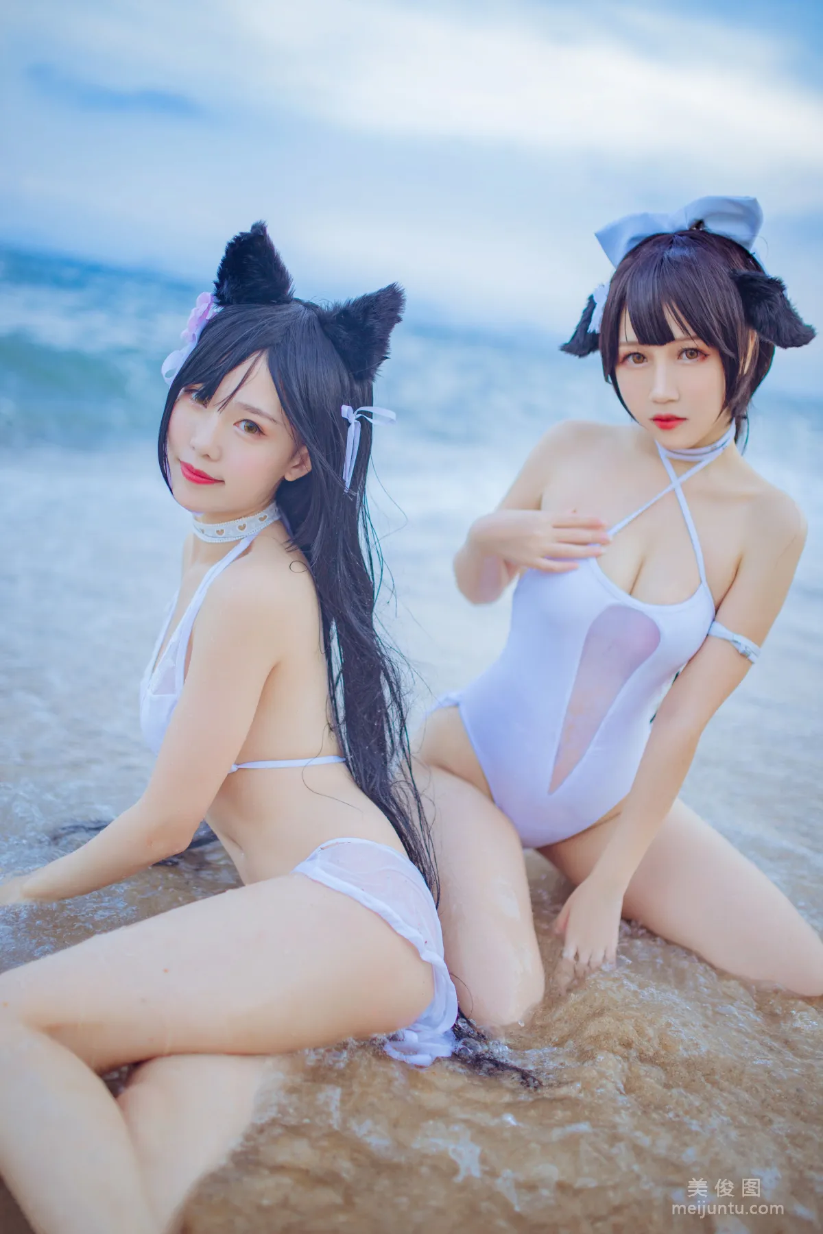 抖娘-利世×不呆貓 《獒犬海邊泳裝》 寫真集 32