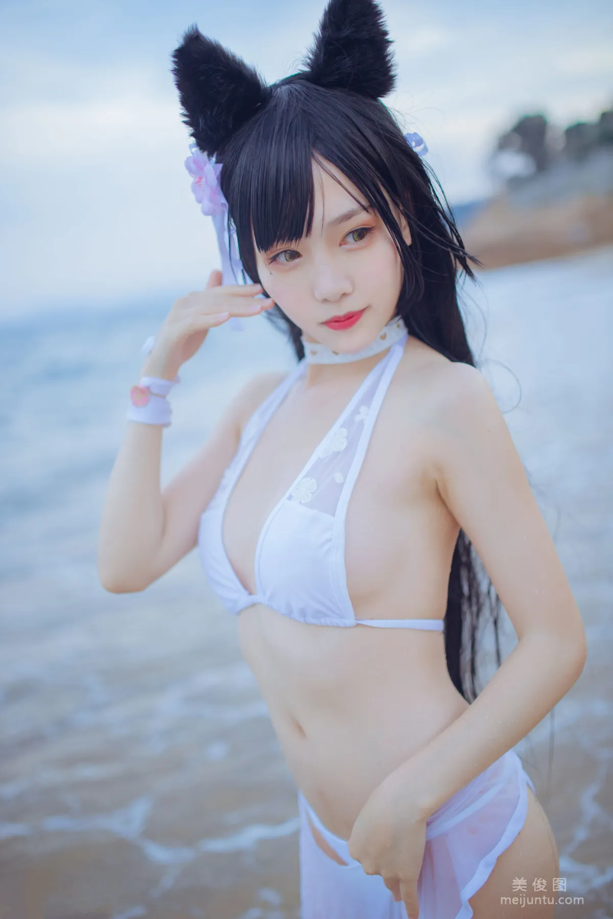 抖娘-利世×不呆貓 《獒犬海邊泳裝》 寫真集 16