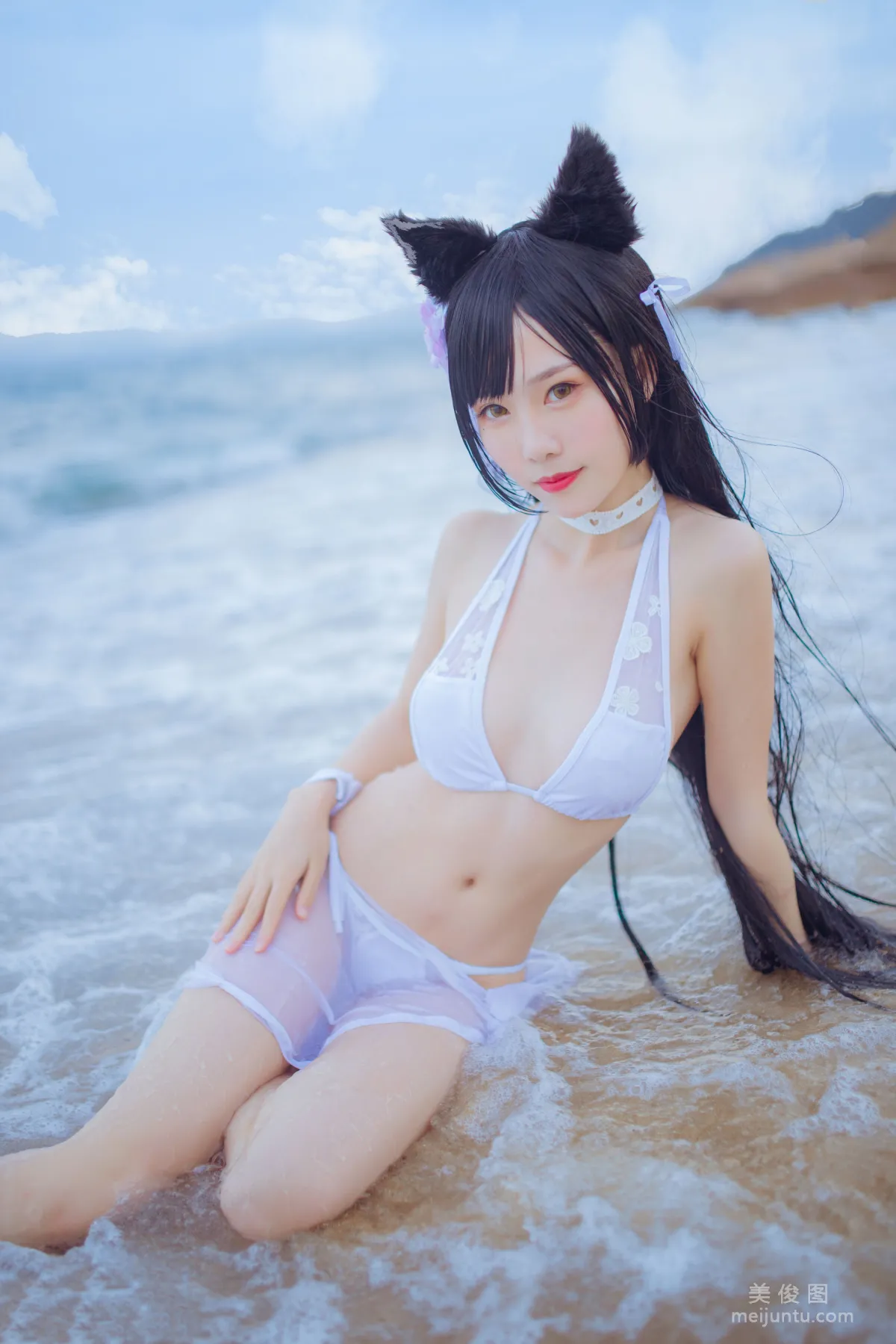抖娘-利世×不呆貓 《獒犬海邊泳裝》 寫真集 38
