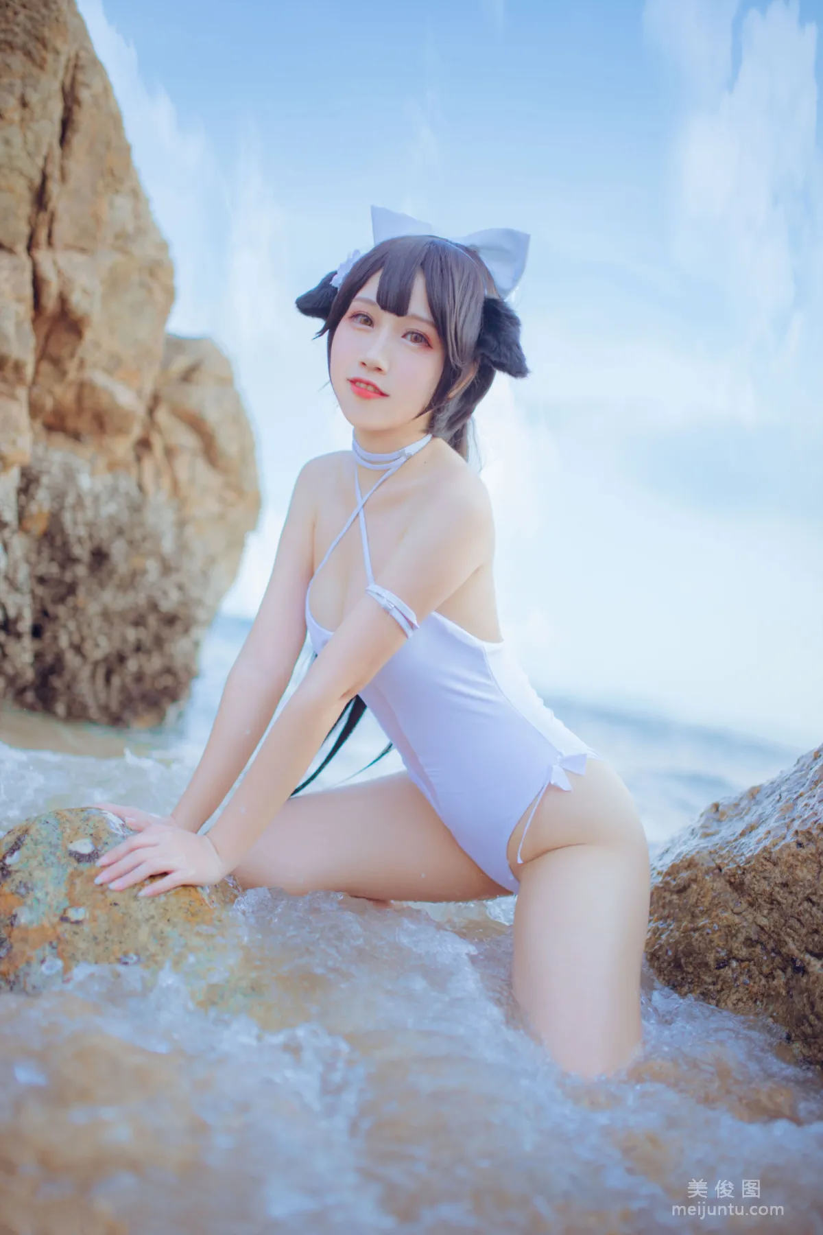 抖娘-利世×不呆貓 《獒犬海邊泳裝》 寫真集 7