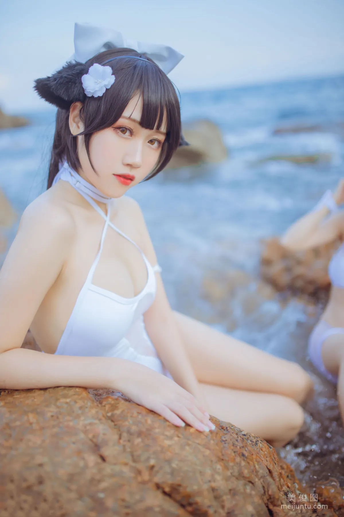 抖娘-利世×不呆貓 《獒犬海邊泳裝》 寫真集 37